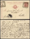 Italy 1895 Old postcard postal stationery Porto Empedocle to Celle Germany D.967