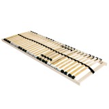vidaXL Bază cu lamele Maro 120 x 190 cm Lemn de fag masiv