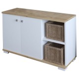 Cumpara ieftin Pantofar Deril Alb-Sonoma 90x33x52 cm