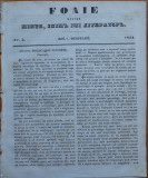 Foaia pentru minte , inima si literatura , nr. 5 , 1851 , Brasov , Muresanu