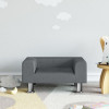 Canapea pentru copii, gri &icirc;nchis, 50x40x26,5 cm, catifea GartenMobel Dekor, vidaXL