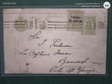 Regalitate Romania ,carte postala circulata,corepondenta financiar -comerciala avocat Eugen Vasiliu