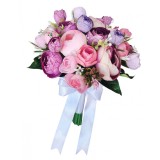 Buchet de Flori EVENTISSIMI - 27 Bujori, Roz Mov