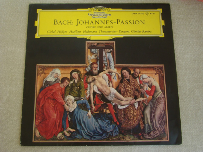 J. S. BACH - Coruri si Arii Johannes Passion - Vinil Deutsche Grammophon