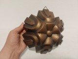Forma de copt prajitura / briosa / guguluf, de tabla/metal aramiu pe exterior, decor bucatarie, terasa, restaurat, brutarie, patiserie, etc