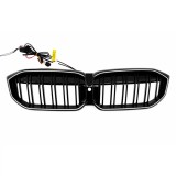 Grila centrala iluminata pentru BMW i3 G28 2022-2024, negru lucios