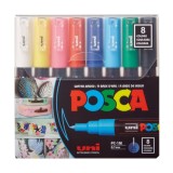 Set markere Posca, UNI PC-1M, 0.7 MM, 8 culori