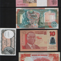 Set #1 Africa / 10 bancnote diferite necirculate / vezi scan