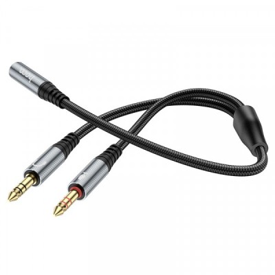 Adaptor Audio 3.5mm - 2 x 3.5mm HOCO UPA21, 0.25m, Negru foto