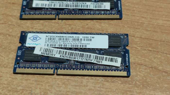 Ram Laptop Nanya 2GB DDR3 PC3-10600S NT2GC64B8HC0NS-CG