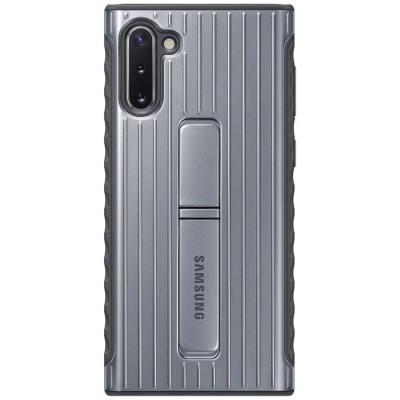 Husa Samsung Galaxy Note 10 N970 / Samsung Galaxy Note 10 5G N971, Standing Cover, Argintie EF-RN970CSEGWW foto