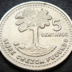Moneda exotica 5 CENTAVOS - GUATEMALA, anul 1986 * cod 2286