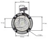 Demaror Generator Ruris LP, NAC DY164, Chinezesti, Compatibil, 117mm, Clicheti Metalici