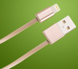 Cablu date si incarcare Hoco UPL17 Apple Lightning roz auriu