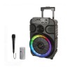 Boxa Bluetooth Karaoke, portabila cu microfon si LED, 40 W, 30 x 26 x 50 cm