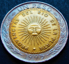 Moneda bimetal 1 PESO - ARGENTINA, anul 1994 * cod 2496 foto