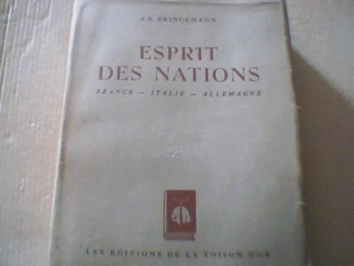 A.E. Brinckmann - ESPRIT DES NATIONS / France * Italie * Allemagne ( 1943 ) foto