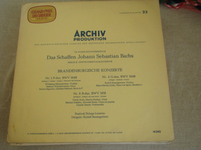 BACH - Concertele Brandemburgice - LP Vinil Colectie ARCHIV PRODUKTION foto