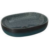 Lavoar de blat, turcoaz, 59x40x14 cm, ceramica, oval