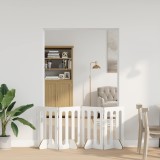 vidaXL Țarc pliabil pentru animale de companie 4 pcs Alb Lucios 8005962