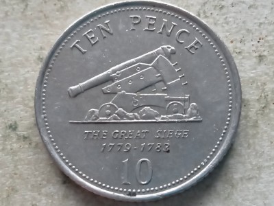 GIBRALTAR-10 PENCE 2008 foto