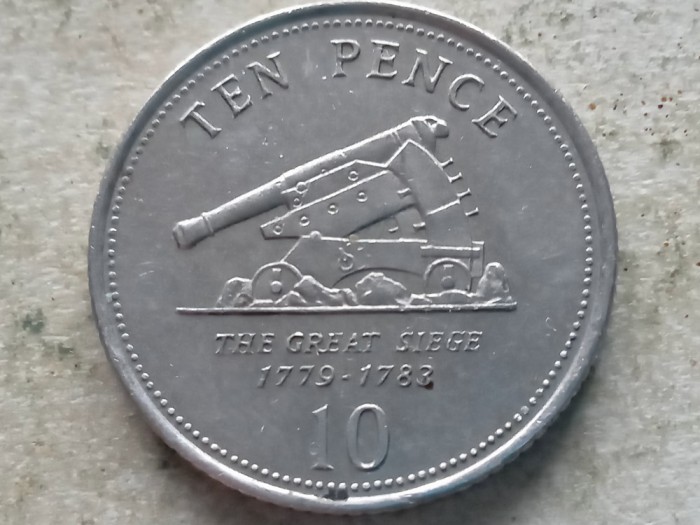 GIBRALTAR-10 PENCE 2008