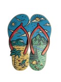 Placă metalică Flip-Flops Summer &amp; Adventure &ndash; Retro