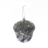 Glob de Craciun, argintiu, D261130, 6 cm, spuma, forma ghinda