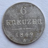 Austria 6 kreuzer 1849 A / Viena argint Joseph l