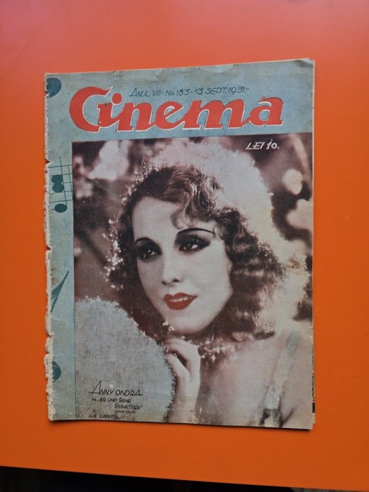 Revista Cinema nr. 183/13.09.1931 -