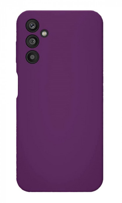 Husa din silicon compatibila cu Samsung Galaxy A14 5G, silk touch, interior din catifea, Violet