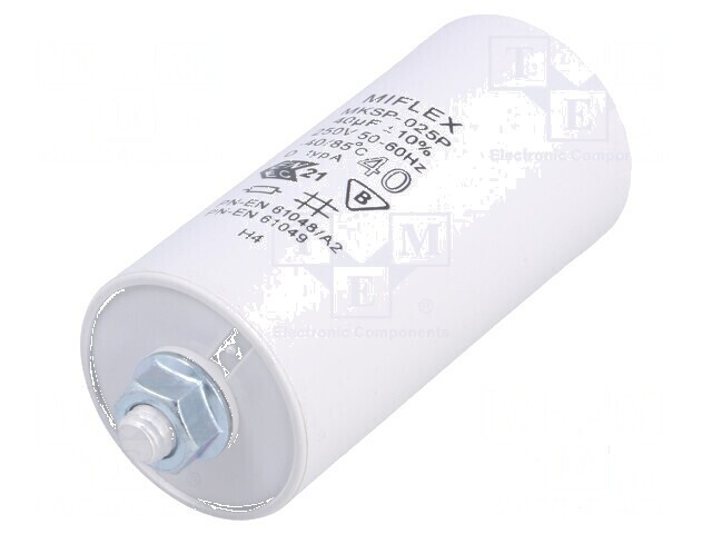 Condensator 40uF 250VAC pentru lămpi cu descărcare &icirc;n gaze