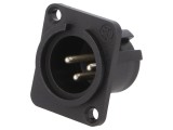 Soclu XLR 3 PIN Argint 16A 27mm