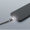 Cablu de date USB type C 1m negru cu iluminare LED rosu delight