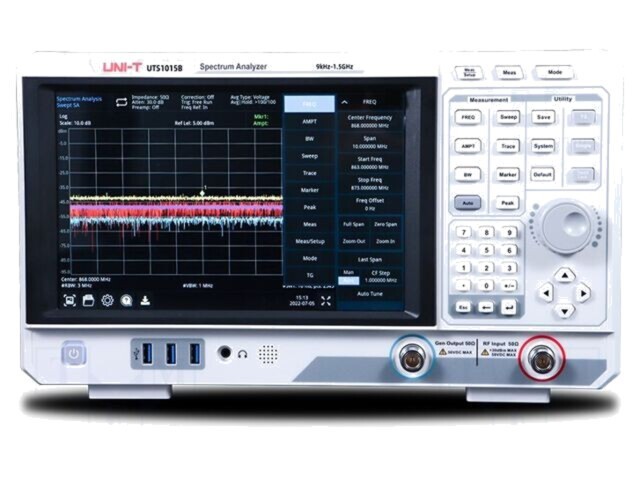 Analizor de spectru UNI-T 0,009&Atilde;&middot;1500MHz HDMI, LAN, USB, Rezolu&Aring;&pound;ie 1Hz