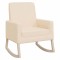 Scaun balansoar, crem, material textil - 1