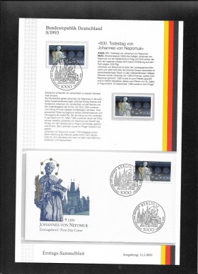 Germania FDC 8.1993 foto