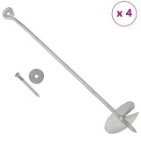 vidaXL Ancore de sol, 4 buc., 10 x 60 cm, metal galvanizat