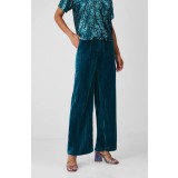 Medicine pantaloni femei, culoarea verde, lat, high waist