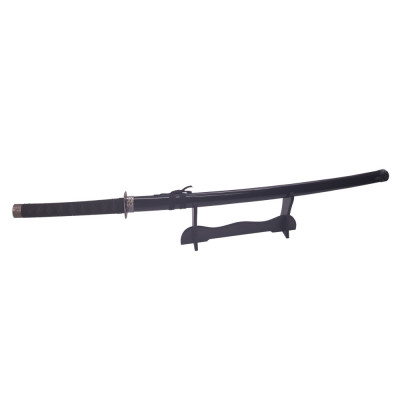 Sabie katana decorativa IdeallStore&amp;reg;, panoplie, Last Samurai, negru, metal, 51.5 cm, suport inclus foto