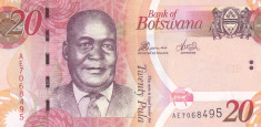 Bancnota Botswana 20 Pula 2014 (2017) - P31d UNC foto