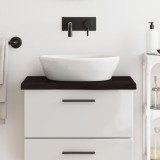 Cumpara ieftin Blat de baie, maro &icirc;nchis, 60x50x(2-4) cm, lemn masiv tratat