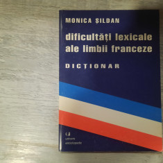 Dificultati lexicale ale limbii franceze.Dictionar de Monica Sildan