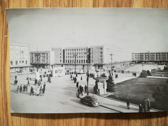 anii 60 Carte Postala PLOIESTI Vedere RPR comunism PRAHOVA piata urbana