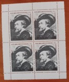 URUGUAY-&#039;&#039;PICTURA -AUTOPORTRED-Aniv 400 ani RUBENS&#039;&#039;- Timbru in bloc de 4-MNH NESTAMP. -Calitate EXTRA