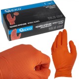 Manusi de protectie din nitril Solid Grip, portocaliu, marimea S, 50 bucati, Geko G75201-S