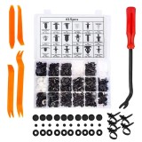 Cumpara ieftin Set 415 Clipsuri Auto Universale + Extractor &amp; Instrumente Dezasamblare, Plastic Durabil, Diverse Dimensiuni, Accesorii Auto