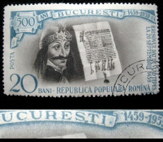 Varietate , eroare la marca postala de 20 bani din em. Aniv.Bucuresti, 1959 foto