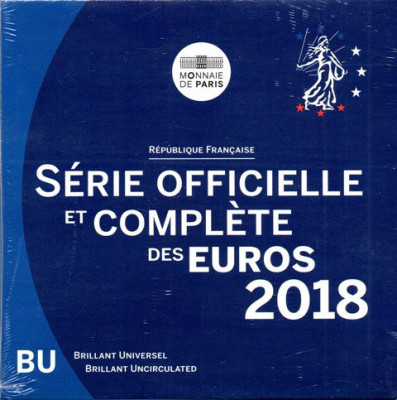 FRANTA 2018 - Set monetarie 1 cent-2 euro - FOLDER/ BU / sigilat foto