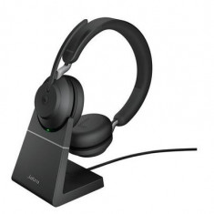 Casti cu microfon Jabra Evolve2 65 MS Stereo, Bluetooth, Statie de incarcare, USB Type-C (Negru)